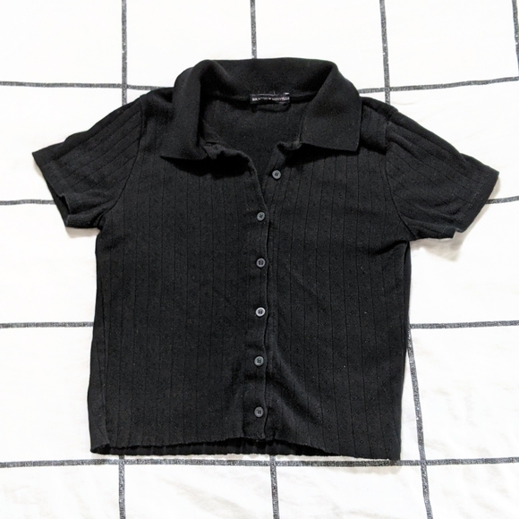 Brandy Melville Black Caroline Top